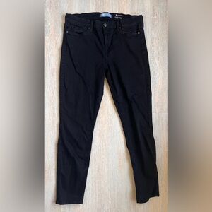 7 For All Mankind B(air) Denim - Black Skinny Jeans - size 16/33